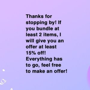 Feel free to bundle anything and make any offer!